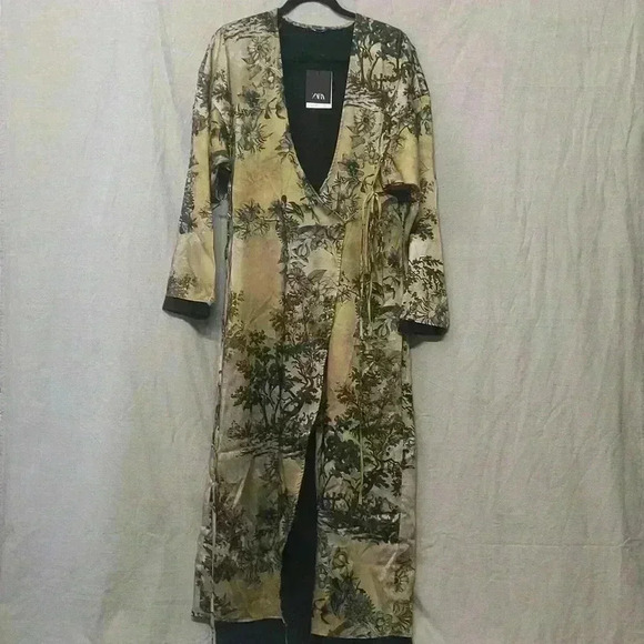 NWT Zara Printed Wrap Robe - Picture 10 of 15